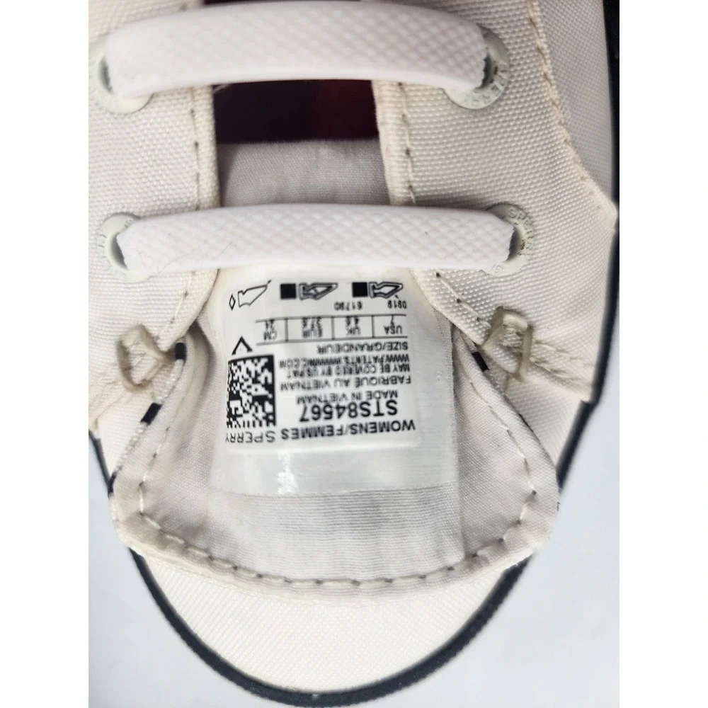 Sperry Crest Vibe Bionic Womens Cream Black Recycled Slip On Sneakers STS84567 7